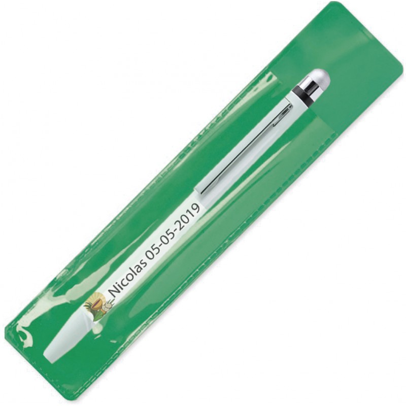 Bolígrafo antibacteriano de comunión personalizado con funda