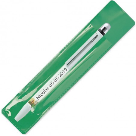 Bolígrafo antibacteriano de comunión personalizado con funda