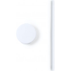 Pajita blanca antibacteriana flexible y reutilizable