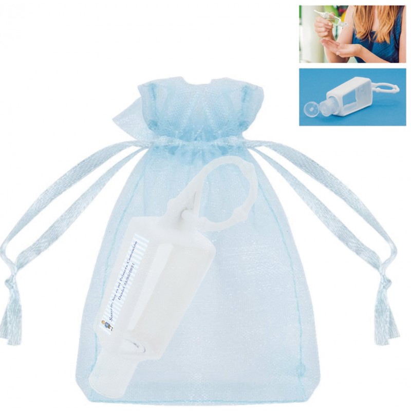 Bote de gel rellenable personalizable para comunión niño