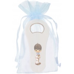 Abridor blanco para comunión en bolsa de organza