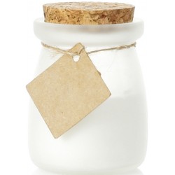 Pack vela en tarro de cristal con adhesivo navideño reyes