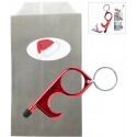 Llavero higiénico anti covid 19 rojo navideño