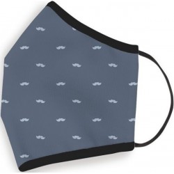 Mascarilla higiénica anti covid 19 bigotes reutilizable para hombres