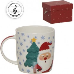 Mug con caja de musica navidad