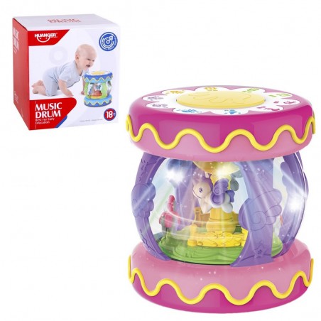 Carrusel musical para bebé con luz