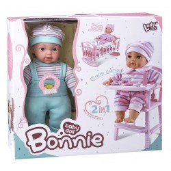 Muñeca bonnie 2 en 1 cuna trona y sonidos