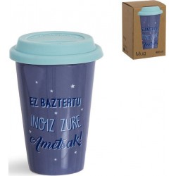 Mug 400ml tapa silicona euskera