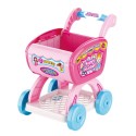 Carro de la compra de juguete con muñeca