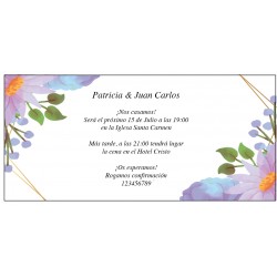 Invitaciones de boda con flores