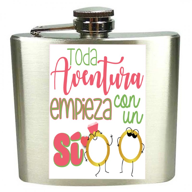 Petaca decorada para bodas