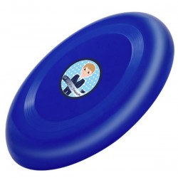Frisbee azul para niños con adhesivo comunión