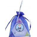 Marcador personalizado comunión niño con lápiz y bolsa de organza