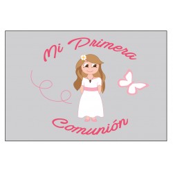 Pegatinas para detalles comunión niña
