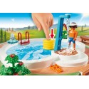 Piscina con ducha y otros accesorios de playmobil