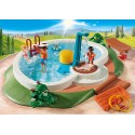 Piscina con ducha y otros accesorios de playmobil