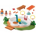 Piscina con ducha y otros accesorios de playmobil