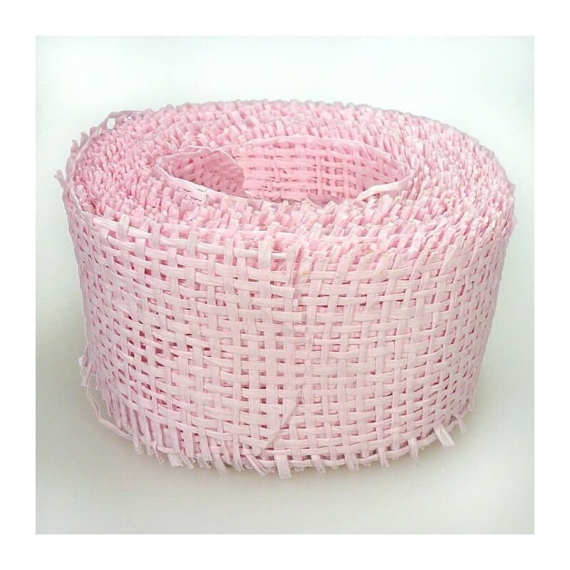 Rollo de cinta rejilla rosa