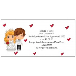 Invitaciones de boda graciosa novios funny