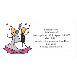 Invitaciones boda baratas novios bailarines