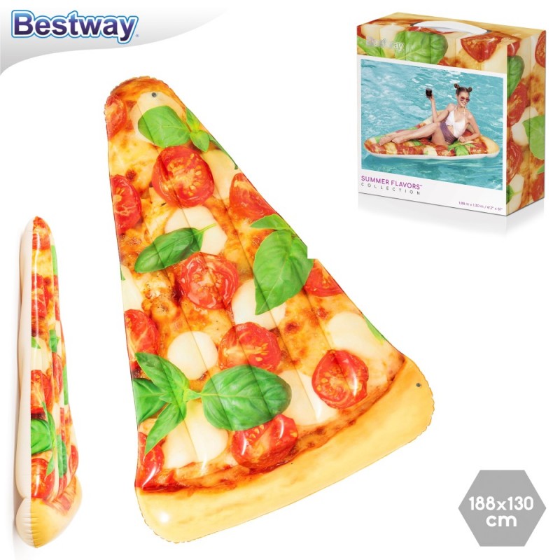 Colchoneta pizza hinchable 188 x 130 cm