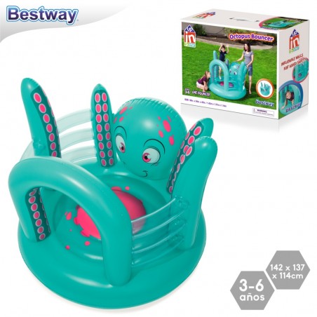 Parque saltador octopús up in over 142 x 137 x 114 cm