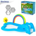 Piscina actividades arcoiris hinchable 257 x 145 x 91 cm