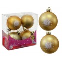 S 4 bola princesas oro 6 cm