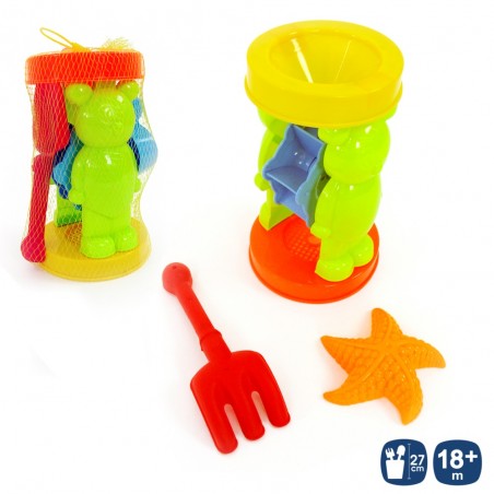 Molino de arena pala y moldes 11 x 19 cm