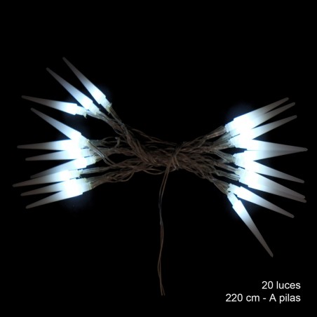 20 luces led fijas cono blanco