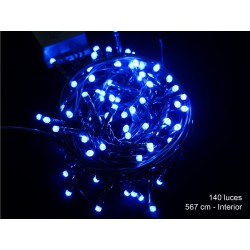 140 luces led 8 funciones azul