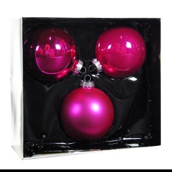 S 3 bola lisa mate cristal rosa 10 cm