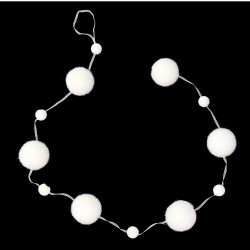 Guirnalda bolas foam decoración navidad 120 x 4 80 x 4 80 cm