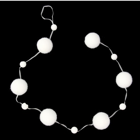 Guirnalda bolas foam decoración navidad 120 x 4 80 x 4 80 cm