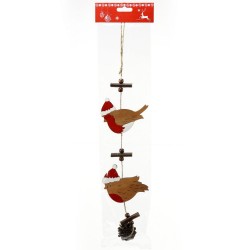 Colgante pájaros madera 9 50 x 0 50 x 52 cm