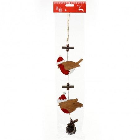 Colgante pájaros madera 9 50 x 0 50 x 52 cm