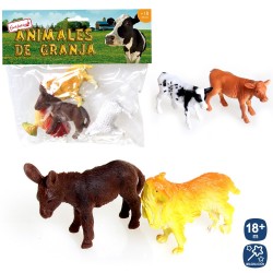 S 4 animales de granja vinilo 4 m 11 cm