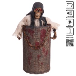 Muerte luz sonido y movimiento 11 x 11 x 30 cm