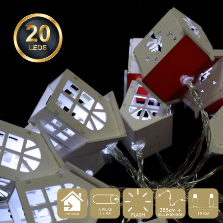 20 luces led flash blanco