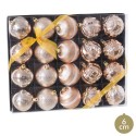 S 20 bolas decorada plástico cobre 6 x 6 x 6 cm