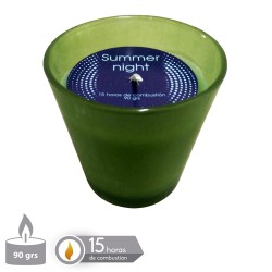 Vela tarro cristal perfumada verde 7 50 x 7 50 cm