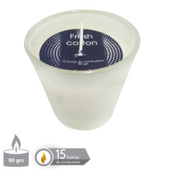 Vela tarro cristal perfumada blanco 7 50 x 7 50 cm