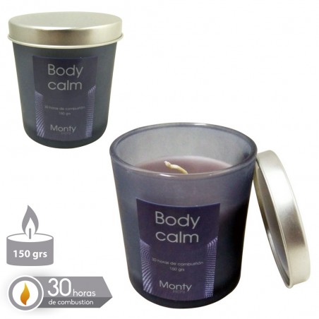 Vela tarro cristal perfumada spa gris 8 x 9 cm