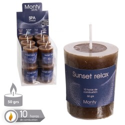 Vela cilíndrica perfumada spa topo 4 50 x 4 80 cm