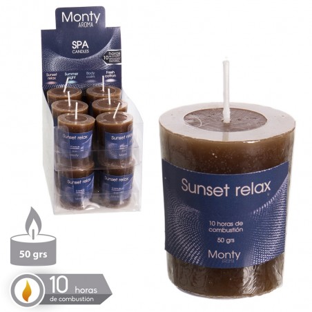 Vela cilíndrica perfumada spa topo 4 50 x 4 80 cm