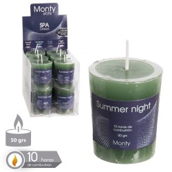 Vela cilíndrica perfumada spa verde 4 50 x 4 80 cm