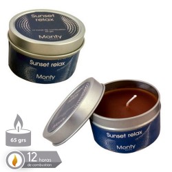 Vela en lata perfumada spa topo 6 50 x 4 20 cm