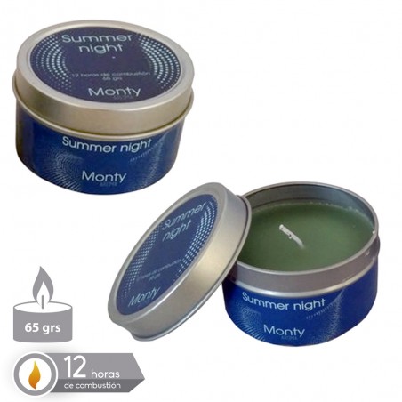Vela en lata perfumada spa verde 6 50 x 4 20 cm