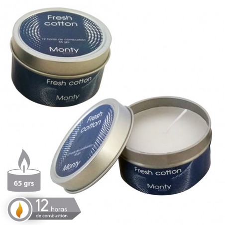 Vela en lata perfumada spa blanco 6 50 x 4 20 cm