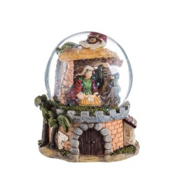 Bola nieve nacimiento poliresina 6 50 x 6 50 x 9 cm